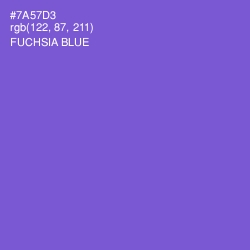 #7A57D3 - Fuchsia Blue Color Image