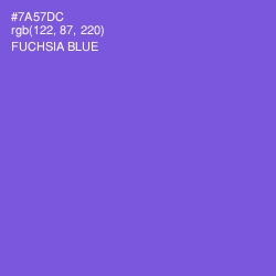 #7A57DC - Fuchsia Blue Color Image
