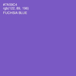 #7A59C4 - Fuchsia Blue Color Image