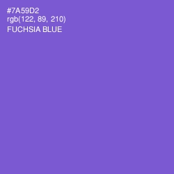 #7A59D2 - Fuchsia Blue Color Image