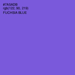 #7A5ADB - Fuchsia Blue Color Image