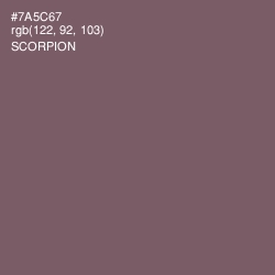 #7A5C67 - Scorpion Color Image