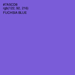 #7A5CD8 - Fuchsia Blue Color Image