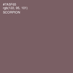 #7A5F65 - Scorpion Color Image