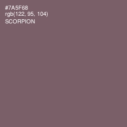 #7A5F68 - Scorpion Color Image