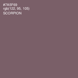 #7A5F69 - Scorpion Color Image