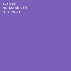 #7A5FBB - Blue Violet Color Image