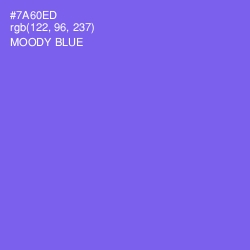 #7A60ED - Moody Blue Color Image