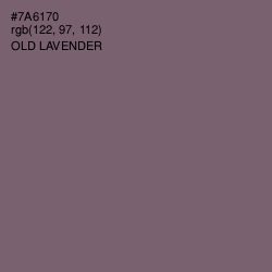 #7A6170 - Old Lavender Color Image