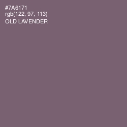 #7A6171 - Old Lavender Color Image