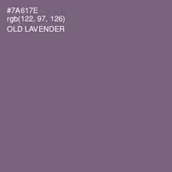 #7A617E - Old Lavender Color Image