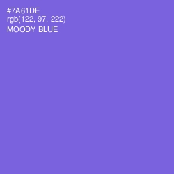 #7A61DE - Moody Blue Color Image