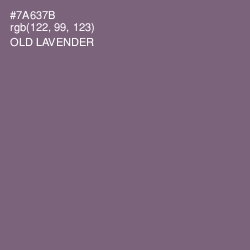 #7A637B - Old Lavender Color Image