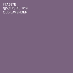 #7A637E - Old Lavender Color Image