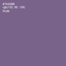 #7A638B - Rum Color Image