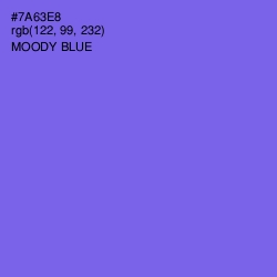 #7A63E8 - Moody Blue Color Image