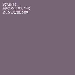 #7A6479 - Old Lavender Color Image