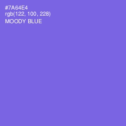 #7A64E4 - Moody Blue Color Image