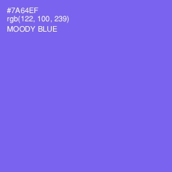 #7A64EF - Moody Blue Color Image