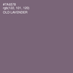#7A6578 - Old Lavender Color Image