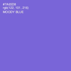 #7A65D8 - Moody Blue Color Image