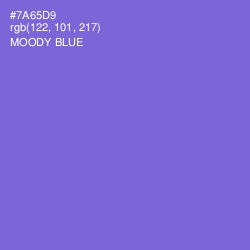 #7A65D9 - Moody Blue Color Image
