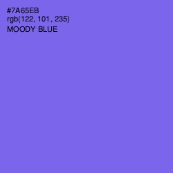 #7A65EB - Moody Blue Color Image