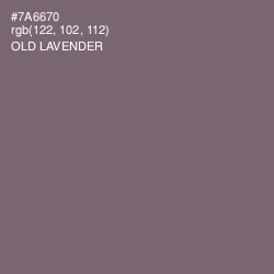 #7A6670 - Old Lavender Color Image