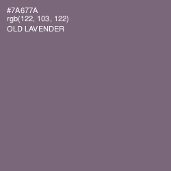 #7A677A - Old Lavender Color Image