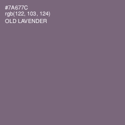 #7A677C - Old Lavender Color Image