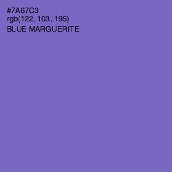 #7A67C3 - Blue Marguerite Color Image