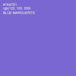 #7A67D1 - Blue Marguerite Color Image