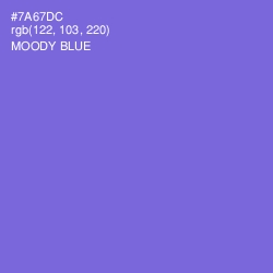 #7A67DC - Moody Blue Color Image