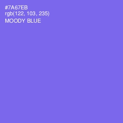 #7A67EB - Moody Blue Color Image