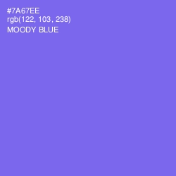 #7A67EE - Moody Blue Color Image