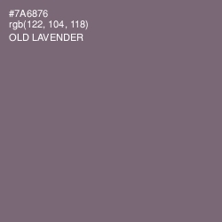 #7A6876 - Old Lavender Color Image