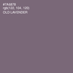 #7A6878 - Old Lavender Color Image