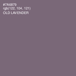 #7A6879 - Old Lavender Color Image