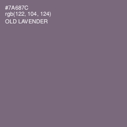 #7A687C - Old Lavender Color Image