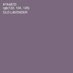 #7A687D - Old Lavender Color Image