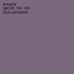 #7A687E - Old Lavender Color Image