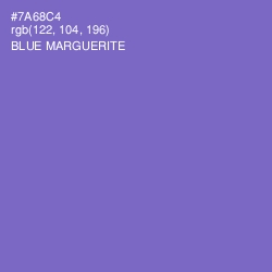 #7A68C4 - Blue Marguerite Color Image