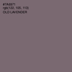 #7A6971 - Old Lavender Color Image