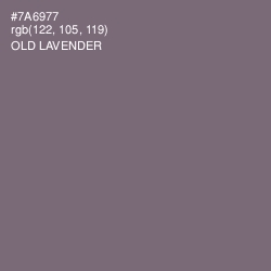 #7A6977 - Old Lavender Color Image