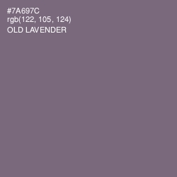 #7A697C - Old Lavender Color Image