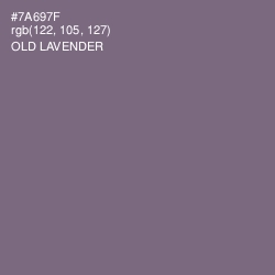 #7A697F - Old Lavender Color Image