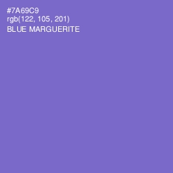 #7A69C9 - Blue Marguerite Color Image