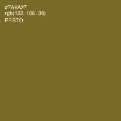 #7A6A27 - Pesto Color Image