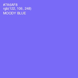 #7A6AF8 - Moody Blue Color Image