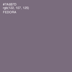 #7A6B7D - Fedora Color Image